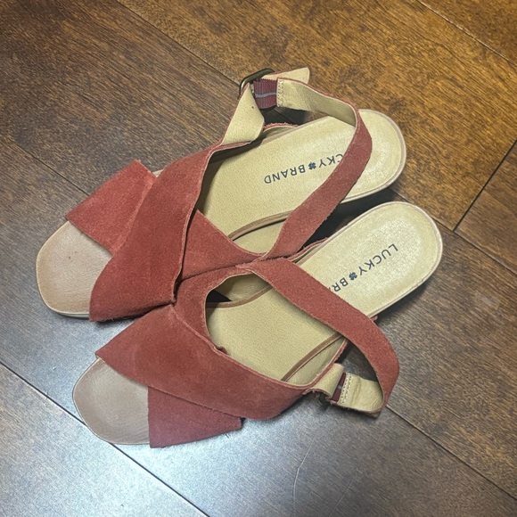 Lucky Brand Shoes - Lucky brand suede wedge sandals